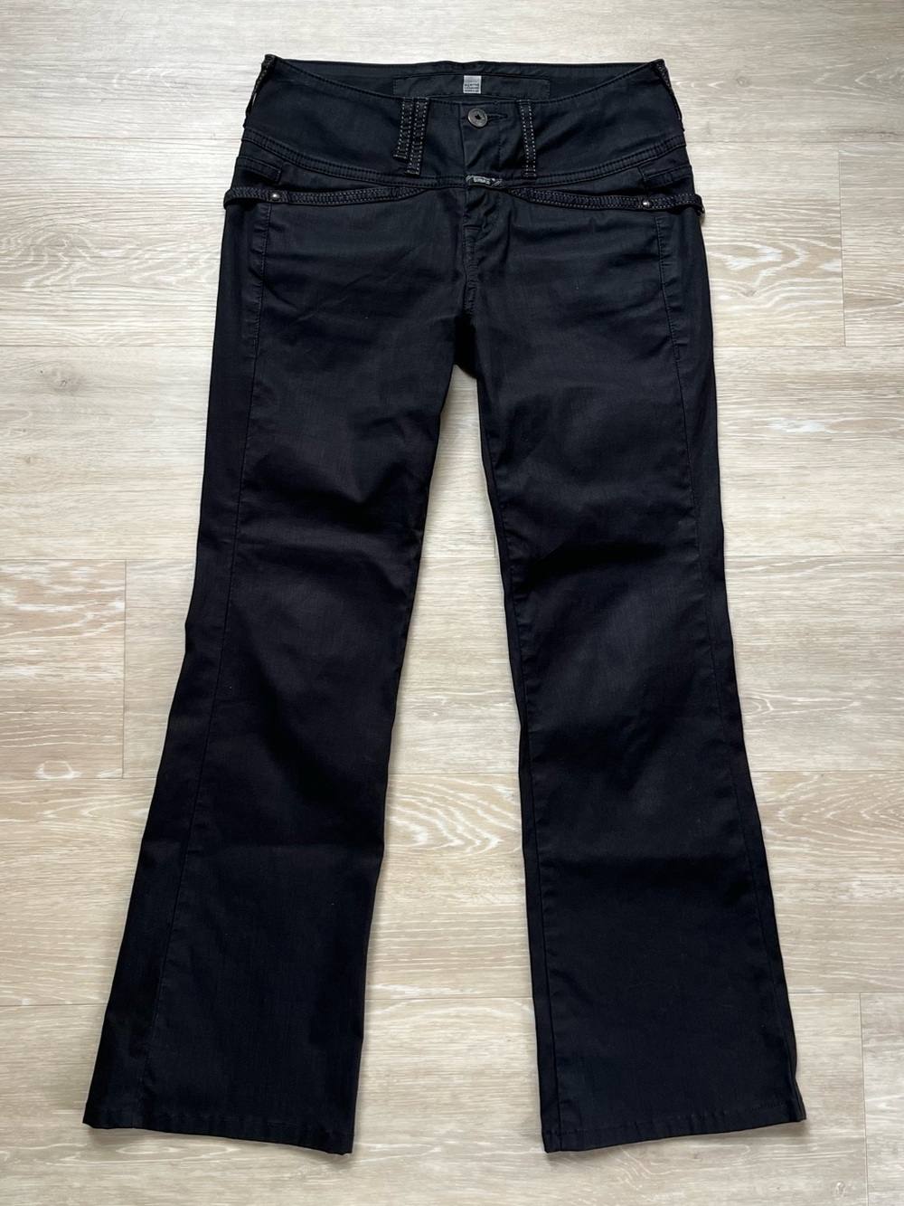 Marithe Francois Girbaud Black Bootcut Pants